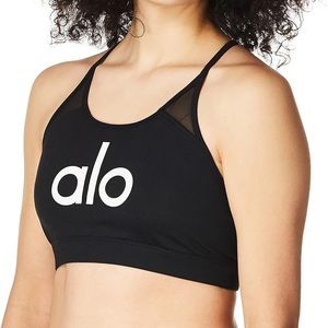 ALO yoga starlet black sports bra